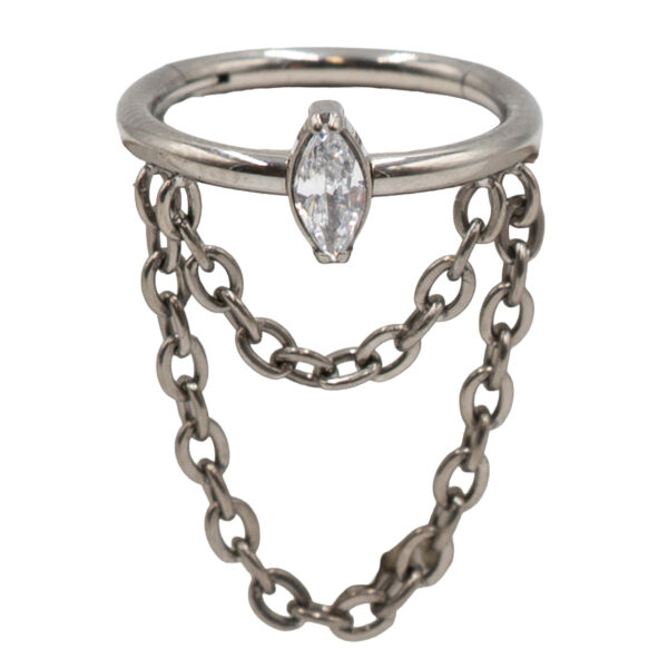 Σκουλαρίκι Σώματος από Τιτάνιο Επιχρυσωμένο- TB-1244W