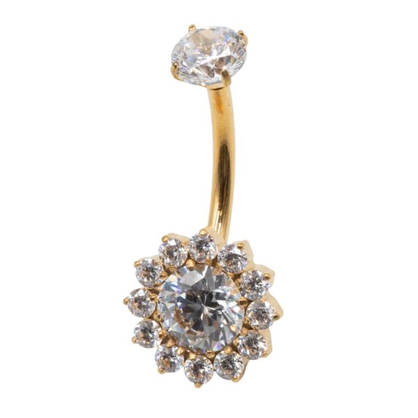 Σκουλαρίκι Σώματος από Επιχρυσωμένο Τιτάνιο- TB-1559Y