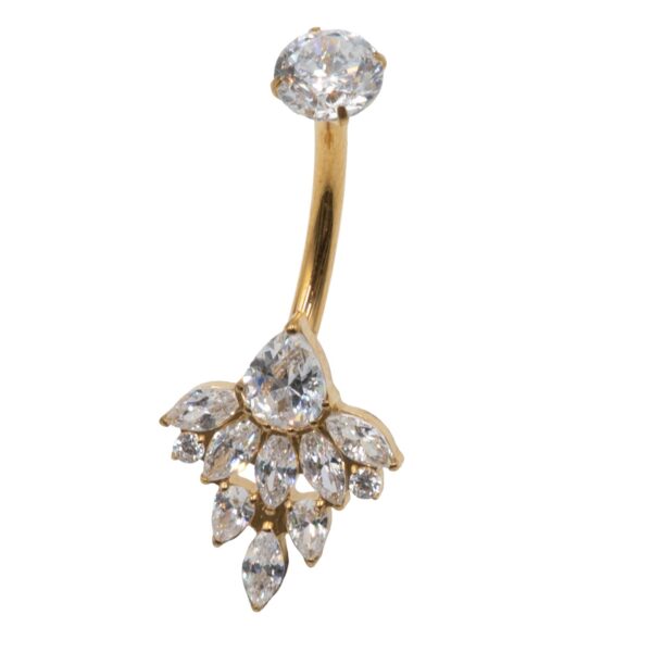 Σκουλαρίκι Σώματος από Επιχρυσωμένο Τιτάνιο- TB-1740Y