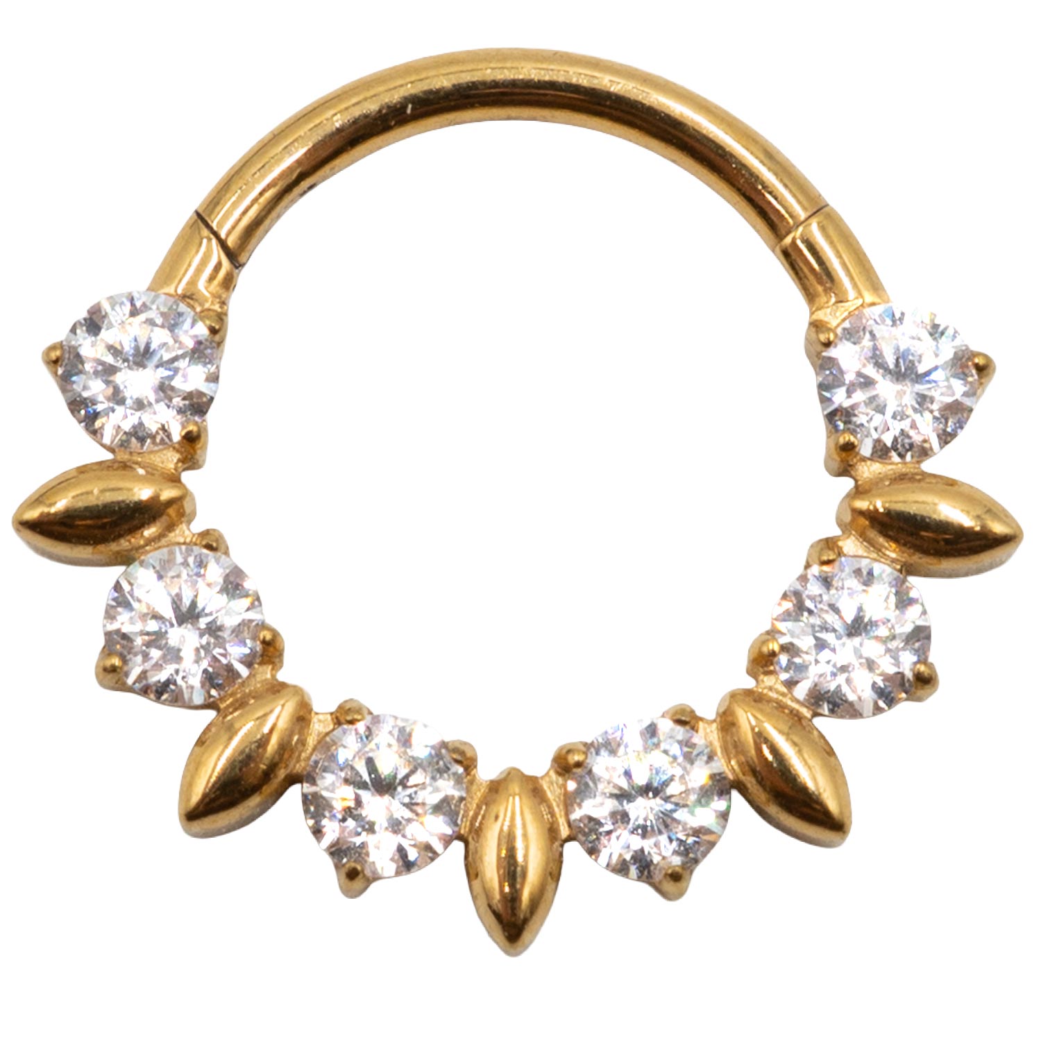 Σκουλαρίκι Σώματος από Επιχρυσωμένο Τιτάνιο με Ζιργκόν- TB-1781Y