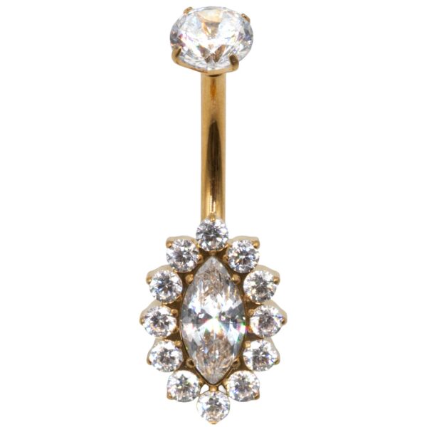 Σκουλαρίκι Σώματος από Επιχρυσωμένο Τιτάνιο- TB-1782Y