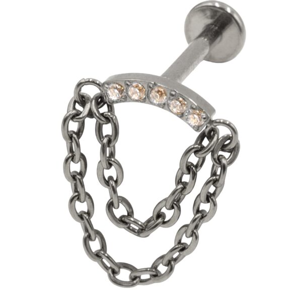 Σκουλαρίκι Αυτιού από Τιτάνιο με ζιργκόν- TB-1824W