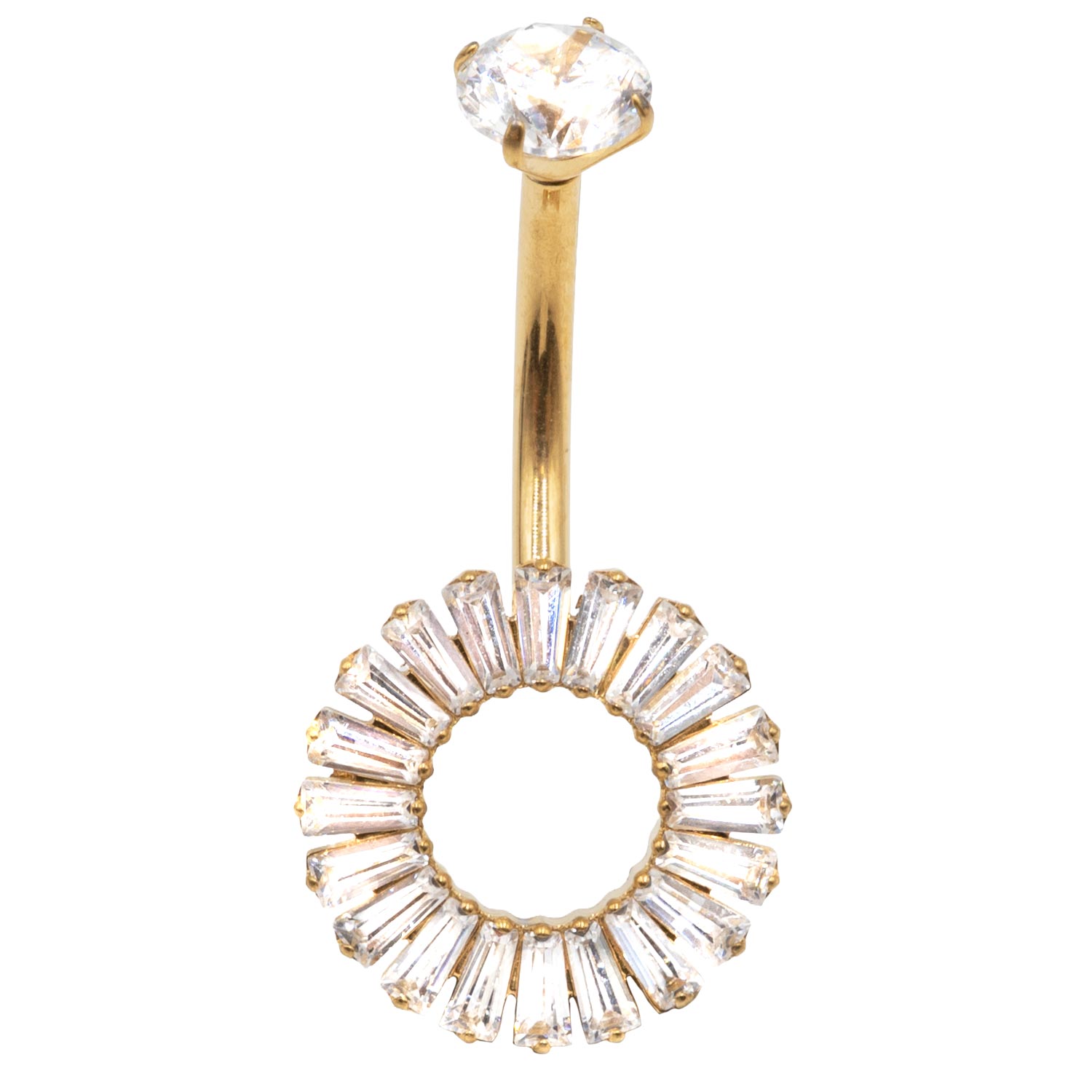 Σκουλαρίκι Σώματος από Επιχρυσωμένο Τιτάνιο- TB-1880Y