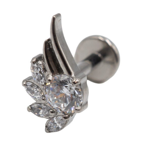 Σκουλαρίκι Αυτιού από Τιτάνιο με ζιργκόν- TB-1946W