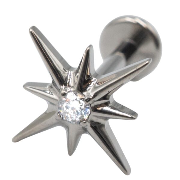 Σκουλαρίκι Αυτιού από Τιτάνιο με ζιργκόν- TB-1991W