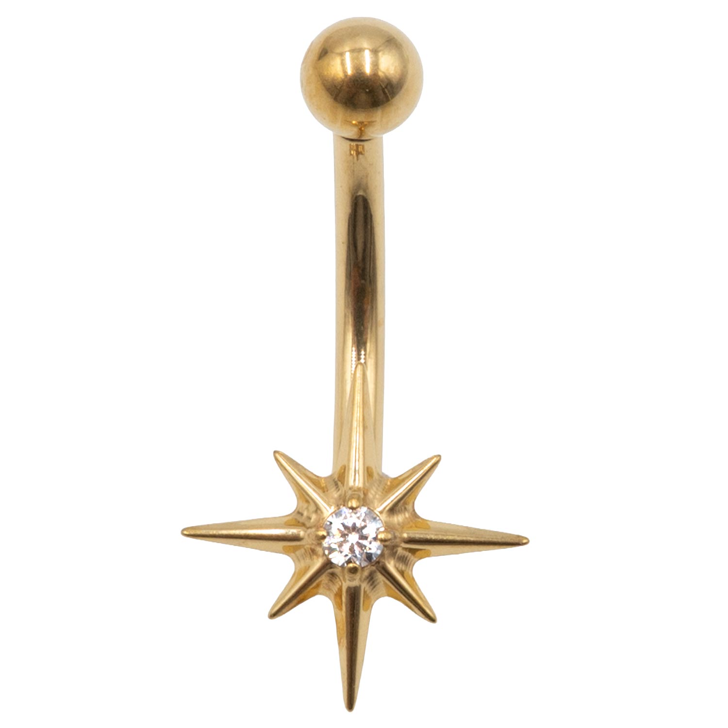 Σκουλαρίκι Σώματος από Επιχρυσωμένο Τιτάνιο- TB-2008Y