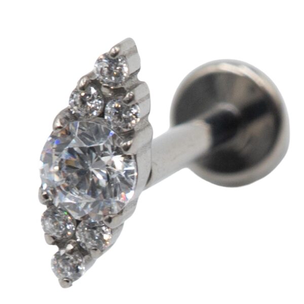 Σκουλαρίκι Αυτιού από Τιτάνιο με ζιργκόν- TB-2132W