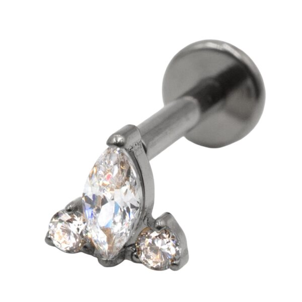 Σκουλαρίκι Αυτιού από Τιτάνιο με ζιργκόν- TB-2133W