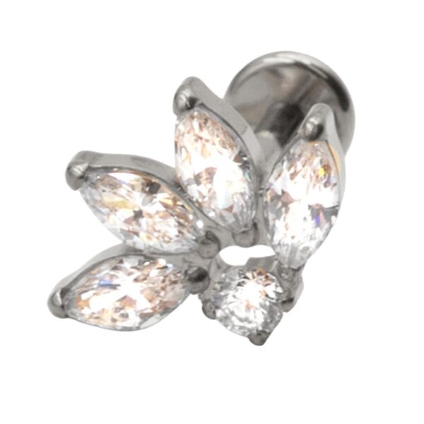 Σκουλαρίκι Αυτιού από Τιτάνιο με ζιργκόν- TB-2135W