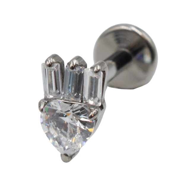 Σκουλαρίκι Αυτιού από Τιτάνιο με ζιργκόν- TB-2154W