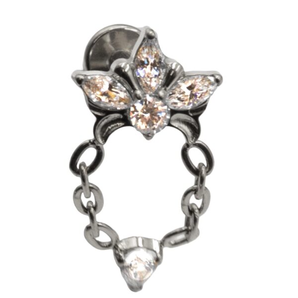 Σκουλαρίκι Αυτιού από Τιτάνιο με ζιργκόν- TB-2155W