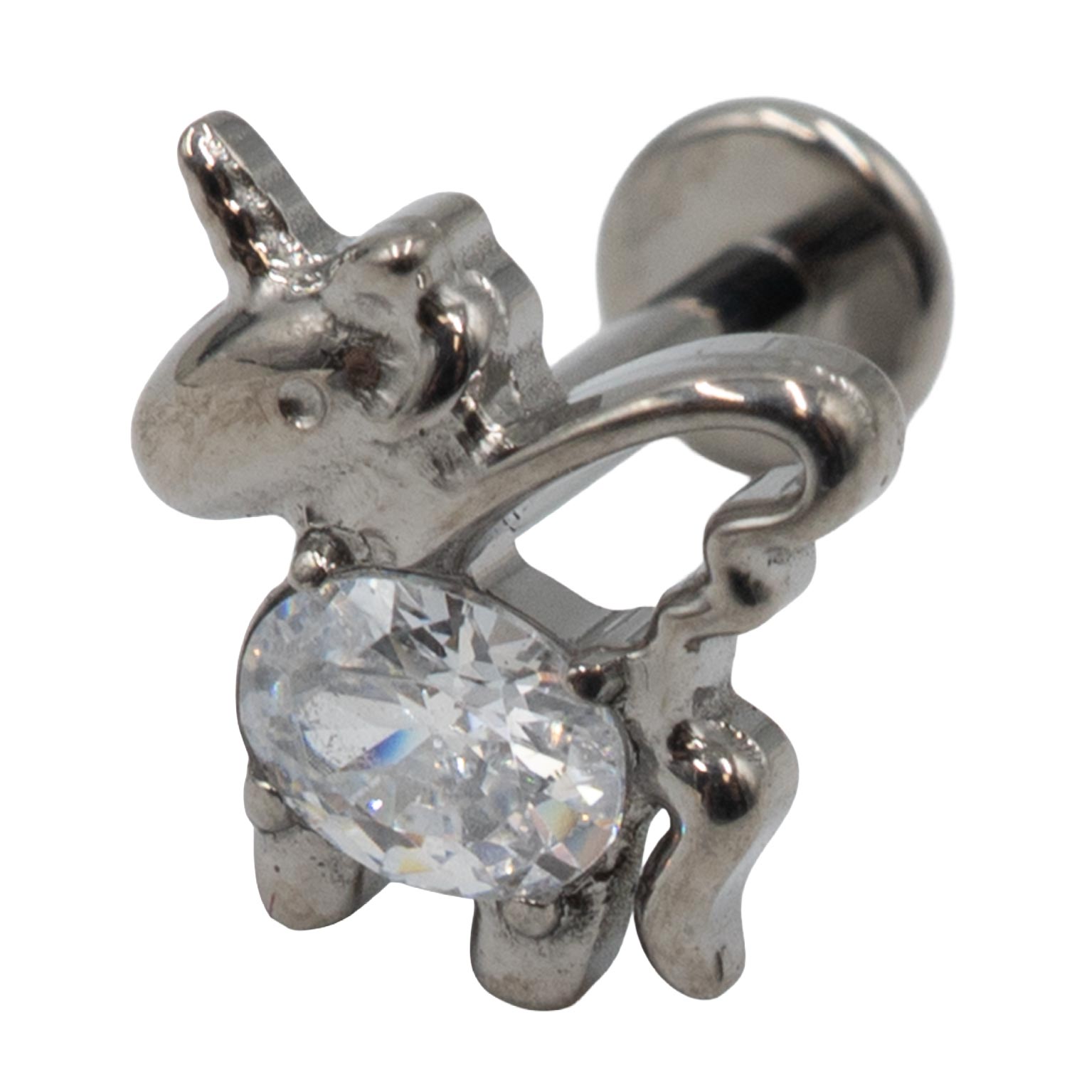 Σκουλαρίκι Αυτιού από Τιτάνιο με ζιργκόν- TB-2163W