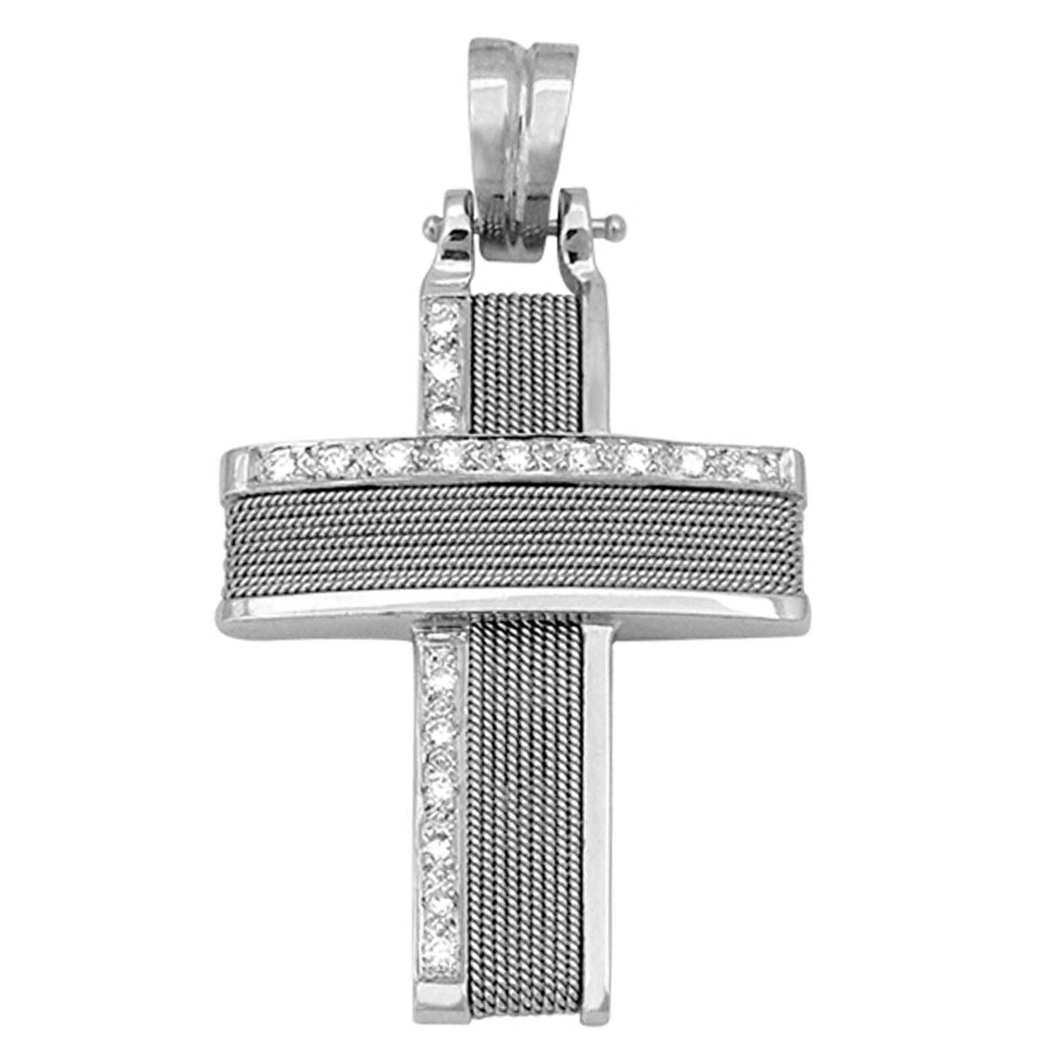 Σταυρός Λευκόχρυσος 18 καρατίων - PL10304