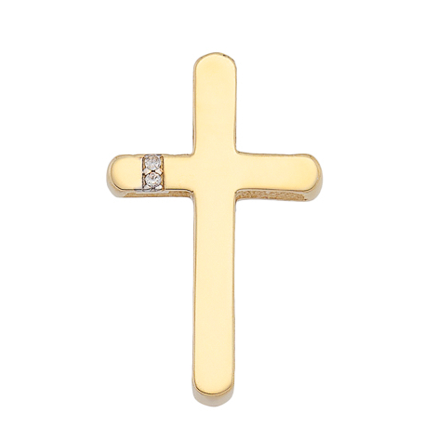 Σταυρός Χρυσός 14 καρατίων με Ζιργκόν - PL15122