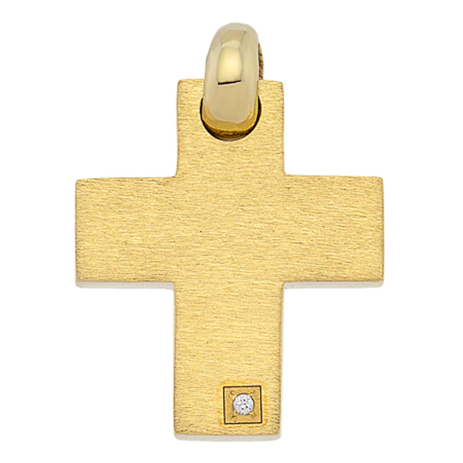 Σταυρός Χρυσός 14 καρατίων με Ζιργκόν - PL15222