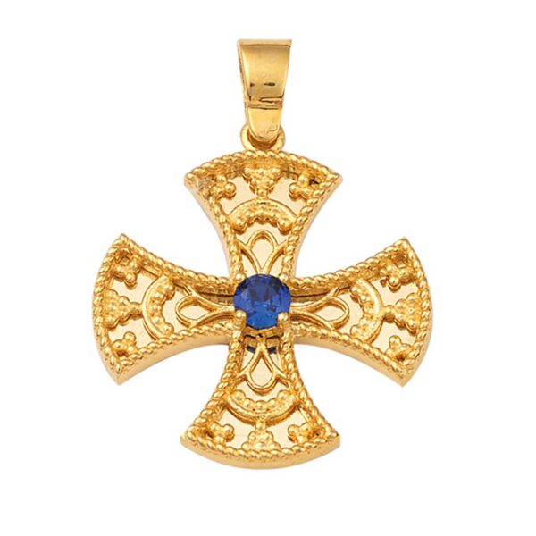 Σταυρός Χρυσός 14 καρατίων με Ζιργκόν - PL16944