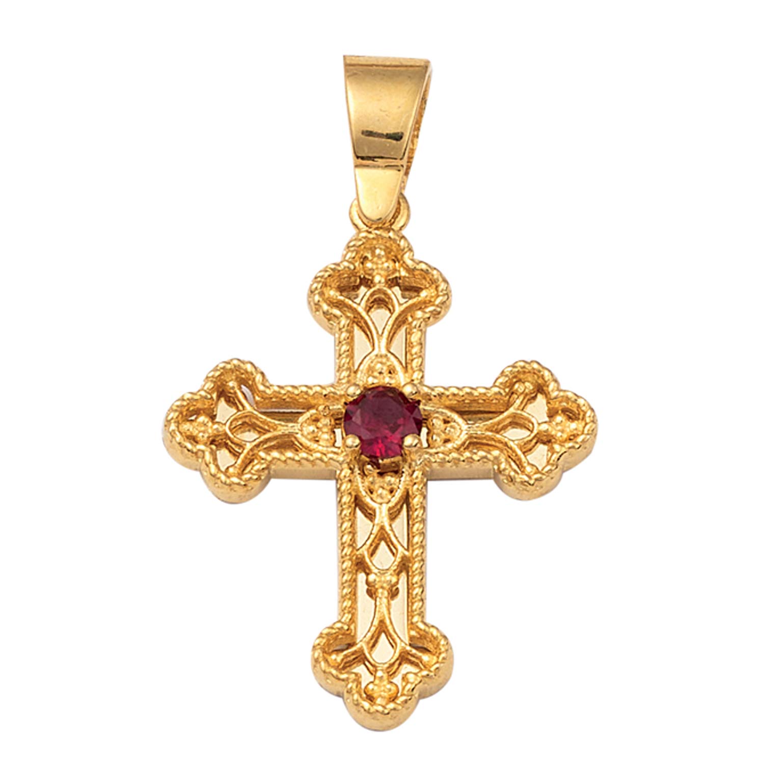 Σταυρός Χρυσός 14 καρατίων με Ζιργκόν - PL16964