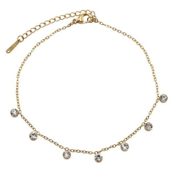 Βραχιόλι Ποδιού από Επιχρυσωμένο Ατσάλι με Σχέδιο - BRPO38